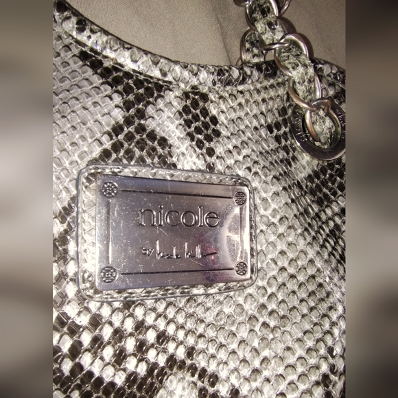 NICOLE BY NICOLE MILLER SNAKESKIN EMBOSSED BAG - Picture 9 of 16